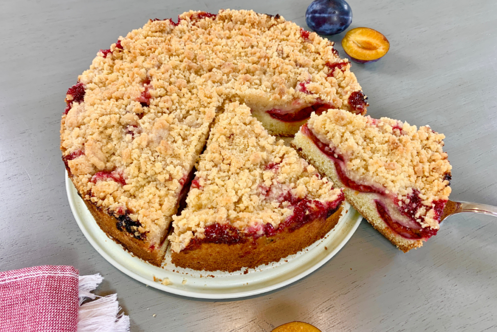 Oma's German Plum Cake · Debbie's Kitchen Corner