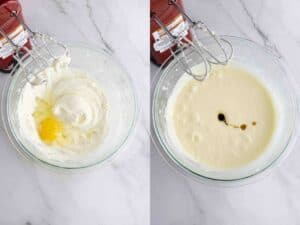 Add Egg Mix into Cream Cheese