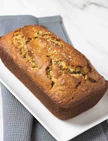 Banana Bread on a white tray