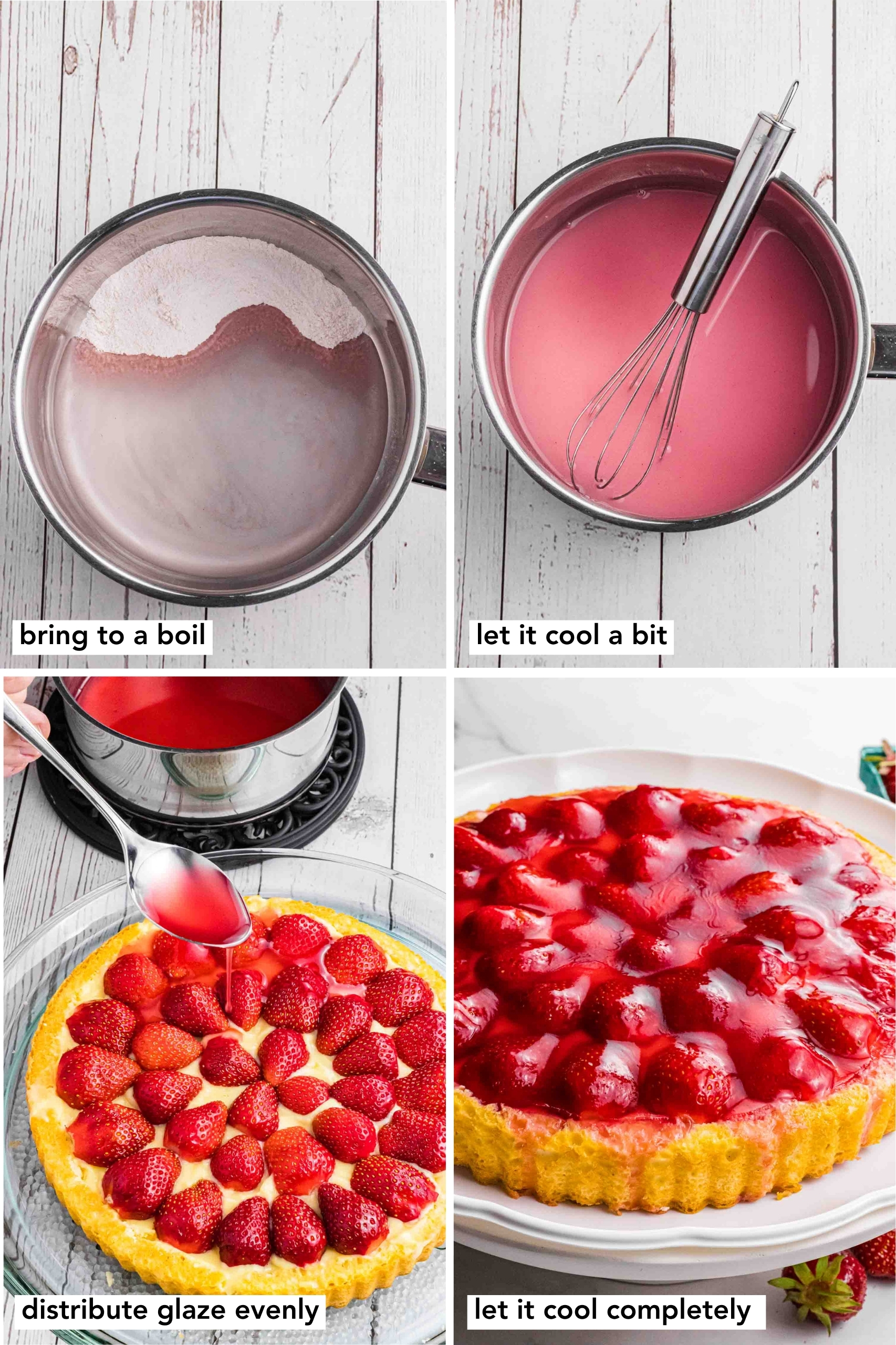 German-strawberry-cake glazing steps