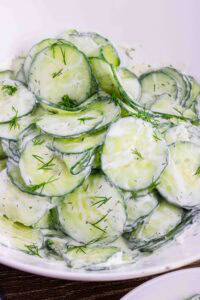 German Cucumber Salad (Gurkensalat) | Debbie&amp;#39;s Kitchen Corner