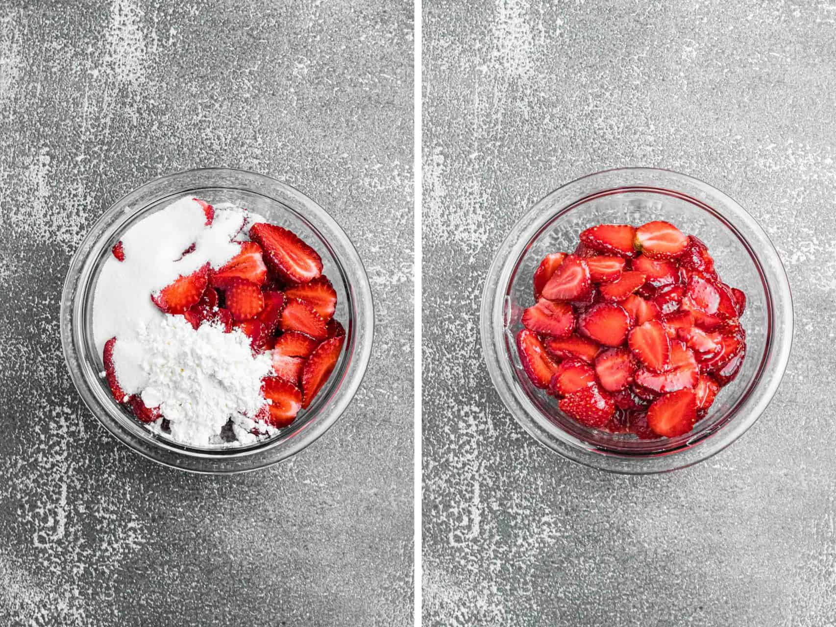 steps for making strawberry galette filling