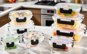 glass container with lids