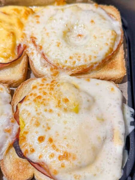 Toast Hawaii baked in Air Fryer