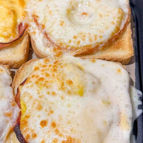 Toast Hawaii baked in Air Fryer