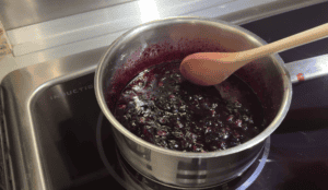 cooked, soft blueberry sauce For Blueberry Ice cream
