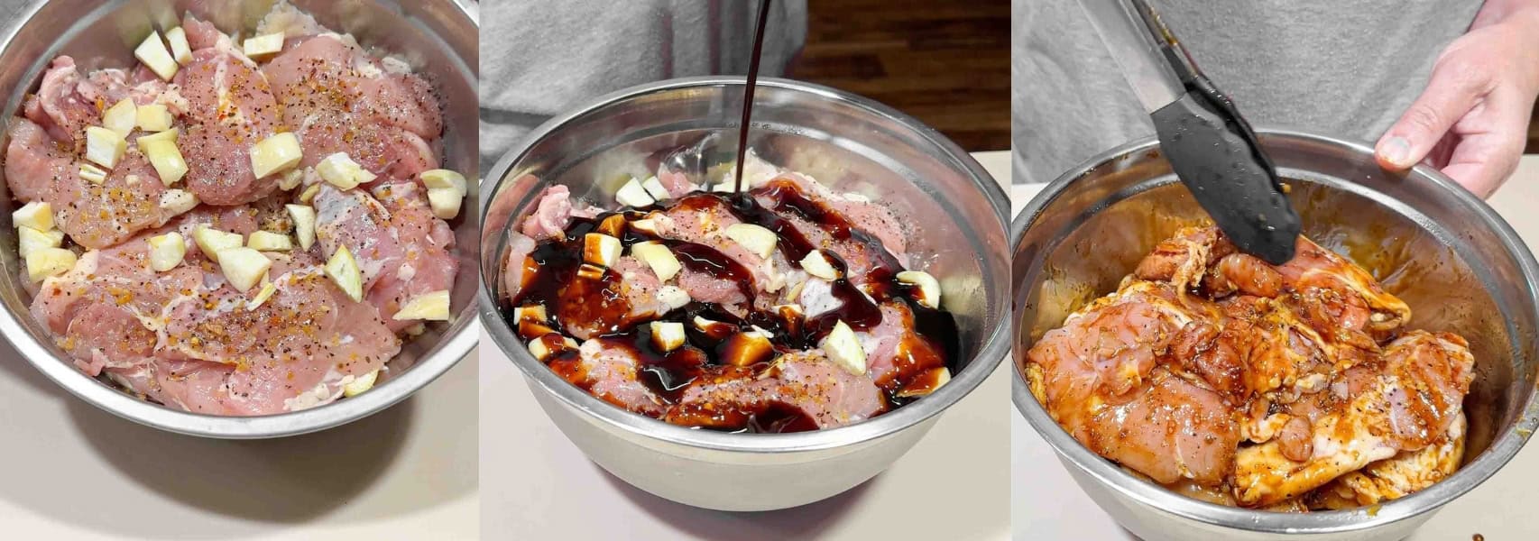 3 steps to how to marinade chicken in teriyaki sauce
