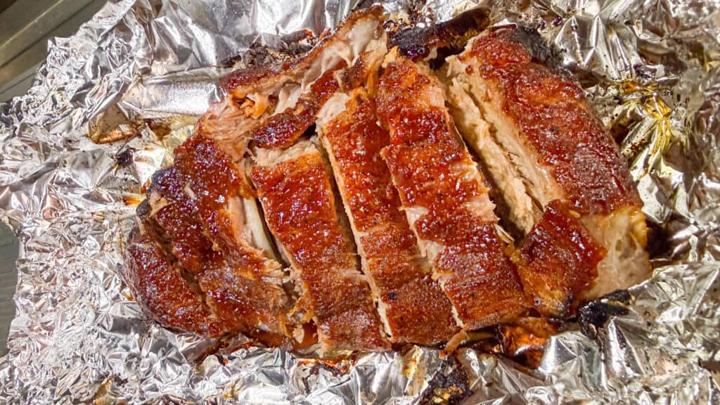 Broiled BBQ Ribs fresh out of the oven