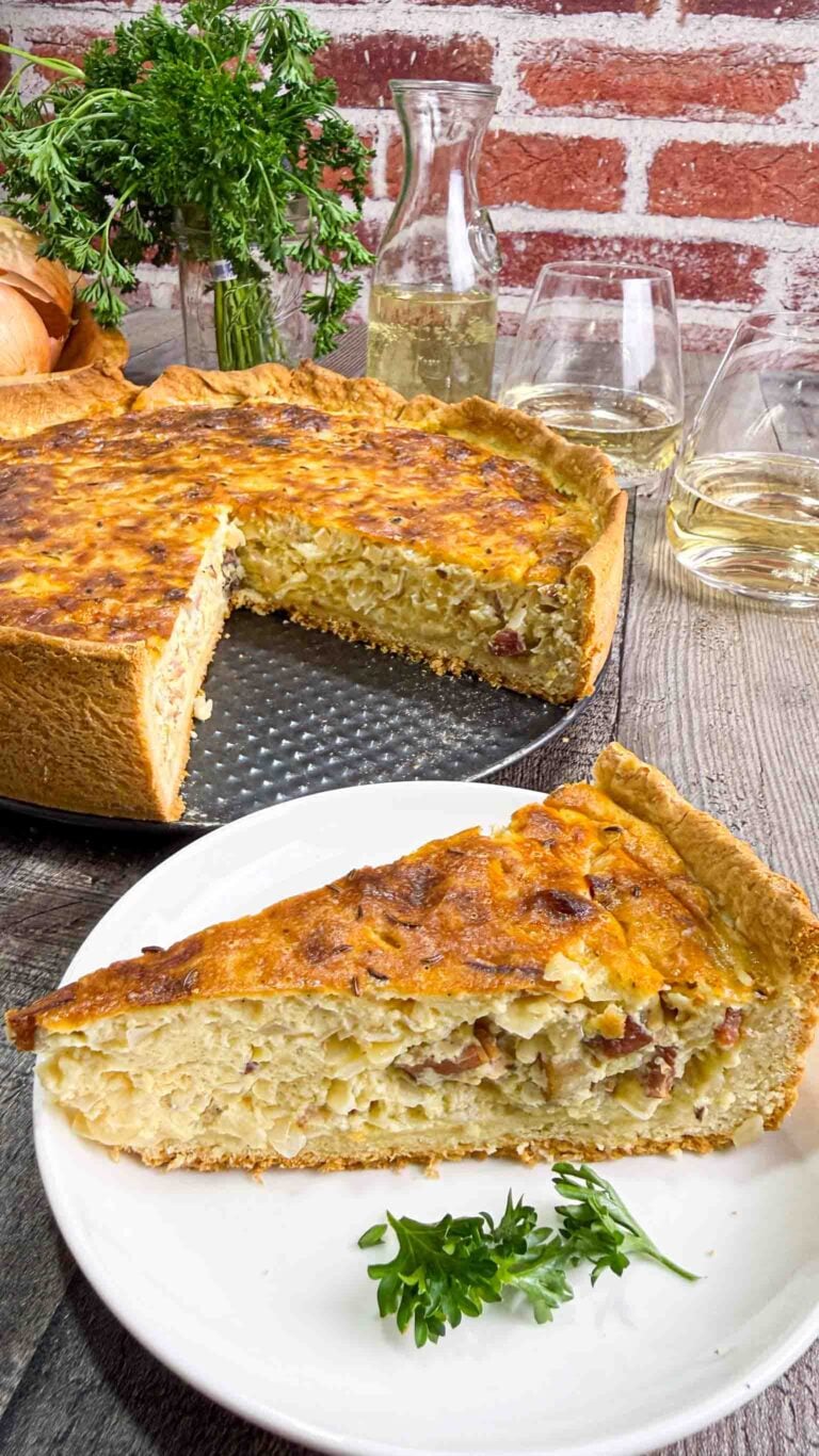 German Zwiebelkuchen or Onion Pie is a german favorite