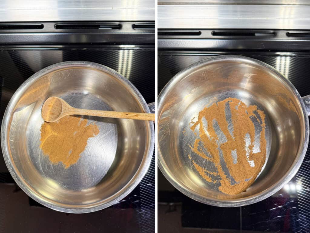 toasting pumpkin spices for creamer